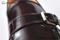 GUCCI Men's Brown Calfskin Buckle Loafers 