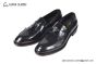 Prada Black Brushed Calfskin Loafers with the Iconic Enameled Metal Triangle Logo