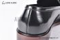Prada Black Brushed Calfskin Loafers with the Iconic Enameled Metal Triangle Logo