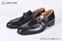 GUCCI Men's Black Calfskin Buckle Loafers 