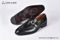 GUCCI Men's Black Calfskin Buckle Loafers 
