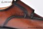GUCCI Men's Brown Calfskin Buckle Loafers with GG