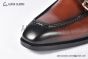 GUCCI Men's Brown Calfskin Buckle Loafers with GG