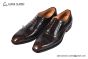 GUCCI Men's Brown Calfskin Lace-up Shoes with Brogue Details