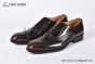 GUCCI Men's Brown Calfskin Lace-up Shoes with Brogue Details
