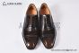 GUCCI Men's Brown Calfskin Lace-up Shoes with Brogue Details