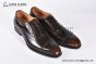 GUCCI Men's Brown Calfskin Lace-up Shoes with Brogue Details