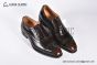 GUCCI Men's Brown Calfskin Lace-up Shoes with Brogue Details