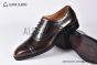 GUCCI Men's Brown Calfskin Lace-up Shoes with Brogue Details