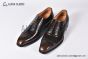 GUCCI Men's Brown Calfskin Lace-up Shoes with Brogue Details
