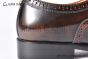 GUCCI Men's Brown Calfskin Lace-up Shoes with Brogue Details