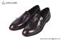 Prada Red Brushed Calfskin Loafers with the Iconic Enameled Metal Triangle Logo