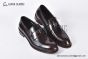 Prada Red Brushed Calfskin Loafers with the Iconic Enameled Metal Triangle Logo