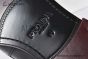 Prada Red Brushed Calfskin Loafers with the Iconic Enameled Metal Triangle Logo