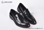 Prada Black Brushed Calfskin Loafers with the Triangle-embossed Logo