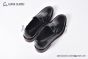Prada Black Brushed Calfskin Loafers with the Triangle-embossed Logo