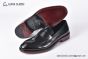 Prada Black Brushed Calfskin Loafers with the Triangle-embossed Logo