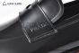 Prada Black Brushed Calfskin Loafers with the Triangle-embossed Logo
