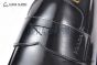 Prada Black Brushed Calfskin Loafers with the Triangle-embossed Logo