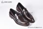 Prada Red Calfskin Loafers with the Iconic Enameled Metal Triangle Logo