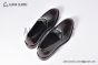 Prada Red Calfskin Loafers with the Iconic Enameled Metal Triangle Logo