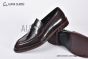 Prada Red Calfskin Loafers with the Iconic Enameled Metal Triangle Logo