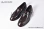 Prada Red Calfskin Loafers with the Iconic Enameled Metal Triangle Logo