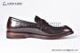 Prada Red Calfskin Loafers with the Iconic Enameled Metal Triangle Logo