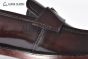 Prada Red Calfskin Loafers with the Iconic Enameled Metal Triangle Logo
