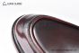 Prada Red Calfskin Loafers with the Iconic Enameled Metal Triangle Logo