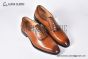 GUCCI Men's Brown Calfskin Lace-up Shoes with Interlocking G 