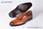 GUCCI Men's Brown Calfskin Lace-up Shoes with Interlocking G 