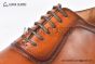 GUCCI Men's Brown Calfskin Lace-up Shoes with Interlocking G 