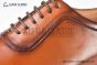 GUCCI Men's Brown Calfskin Lace-up Shoes with Interlocking G 