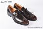 GUCCI Man's Dark Brown Calfskin Buckle Loafers  