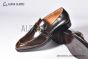 GUCCI Man's Dark Brown Calfskin Buckle Loafers  