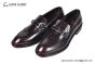 Prada Red Brushed Calfskin Loafers with the Logo-engraved Enameled Metal Bit Ornament