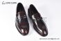 Prada Red Brushed Calfskin Loafers with the Logo-engraved Enameled Metal Bit Ornament