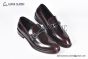 Prada Red Brushed Calfskin Loafers with the Logo-engraved Enameled Metal Bit Ornament