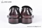 Prada Red Brushed Calfskin Loafers with the Logo-engraved Enameled Metal Bit Ornament