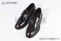 Prada Red Brushed Calfskin Loafers with the Logo-engraved Enameled Metal Bit Ornament