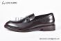 Prada Red Brushed Calfskin Loafers with the Logo-engraved Enameled Metal Bit Ornament