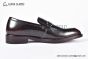 Prada Red Brushed Calfskin Loafers with the Logo-engraved Enameled Metal Bit Ornament