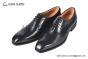 GUCCI Men's Black Calfskin Lace-up Shoes with Interlocking G 
