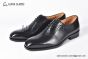 GUCCI Men's Black Calfskin Lace-up Shoes with Interlocking G 