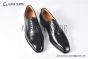 GUCCI Men's Black Calfskin Lace-up Shoes with Interlocking G 