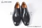 GUCCI Men's Black Calfskin Lace-up Shoes with Interlocking G 