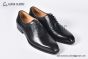 GUCCI Men's Black Calfskin Lace-up Shoes with Interlocking G 