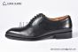 GUCCI Men's Black Calfskin Lace-up Shoes with Interlocking G 