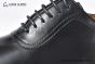 GUCCI Men's Black Calfskin Lace-up Shoes with Interlocking G 